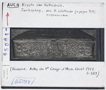 Vorschaubild Auch: Kathedrale, Krypta, Sarkophag des Hl. Léothade (gest. gegen 781 Diasammlung